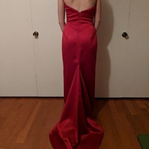 Vintage red silk dress